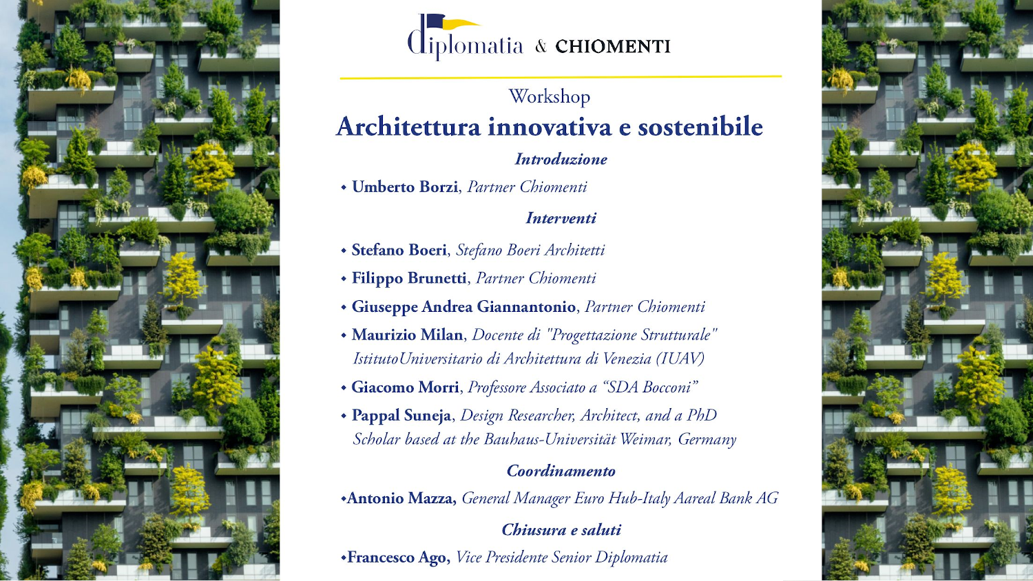 Workshop 'Architettura innovativa e sostenibile'