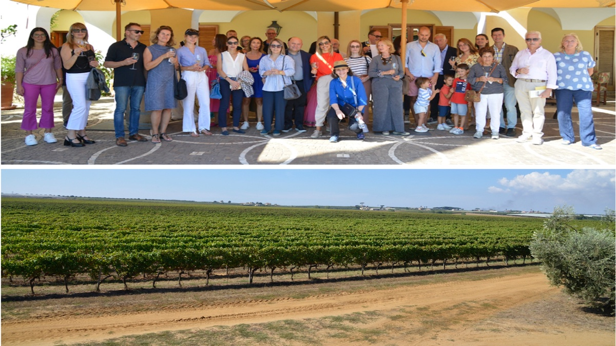 Il socio Antonio Santarelli ha aperto le porte della sua cantina Casale del Giglio per farci vivere il fascino della vendemmia.