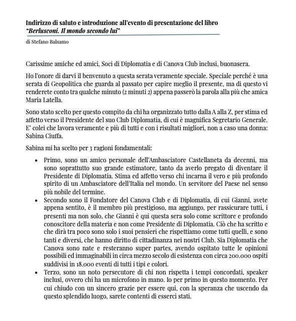 Introduzione Balsamo