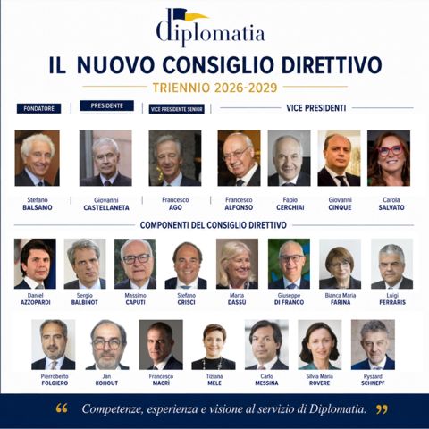 Diplomatia rinnova la propria governance per il triennio 2026-2029